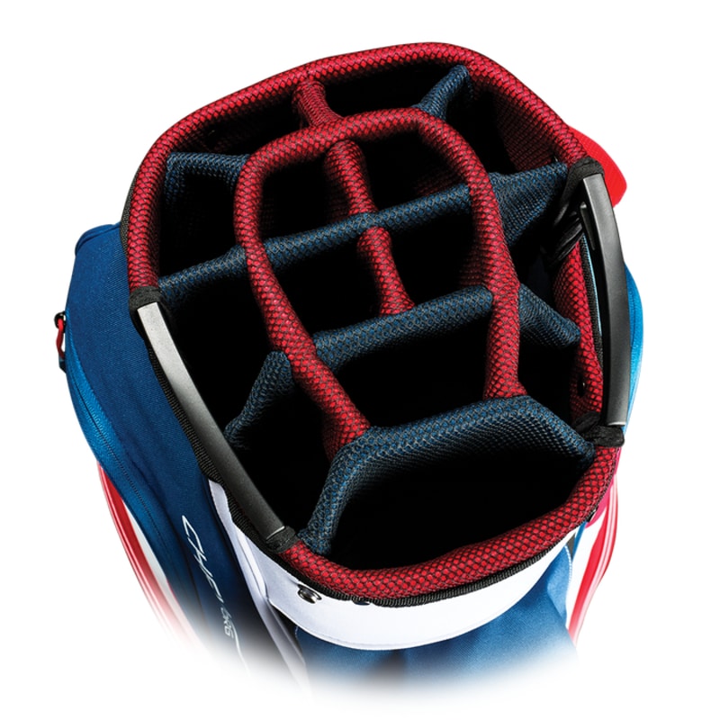 Callaway Chev Org Cart Bag - Navy/White/Red - Image 4