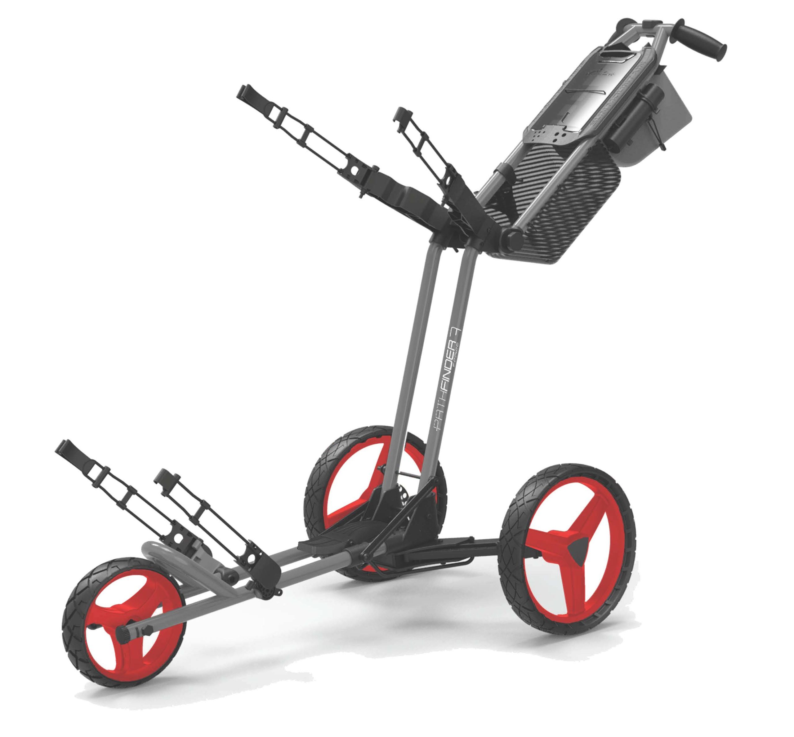 Sun Mountain Pathfinder 3 Cart - Grey/Red