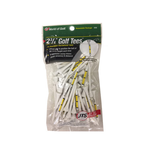 WOG Wooden Tees Yellow 2 3/4 - 75 pack (698)