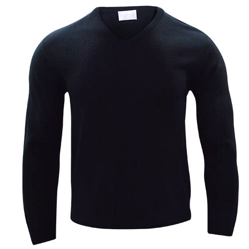 Le Mans Plain V Neck - Black MV201