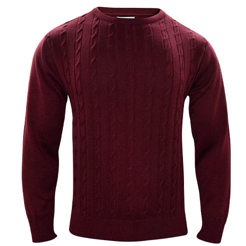 Cross Creek CABLE KNIT Jersey - Maroon