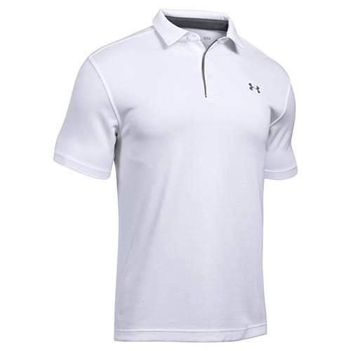 Under Armour Tech Polo Shirt - White 1290140-100 - The Golfers Club