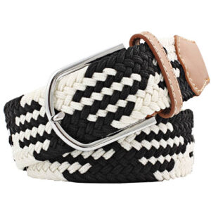 Cross Creek Weave Belt - Check Black/White