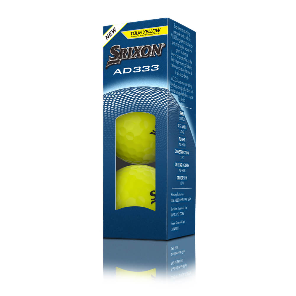 Srixon AD333 Golf Ball - Yellow - The Golfers Club
