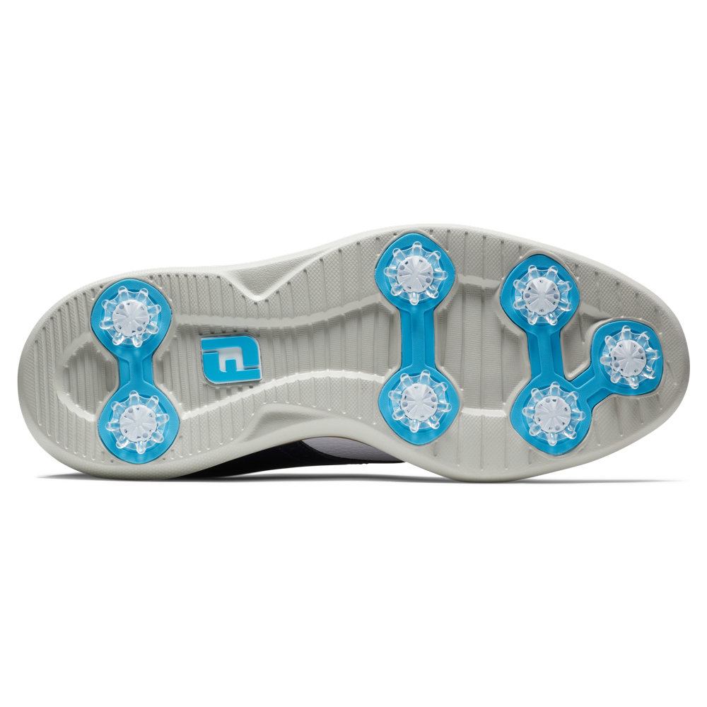 FootJoy Tradition Golf Shoes - White/Navy 57899 - Image 2