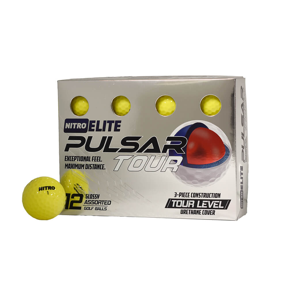 Nitro Pulsar Elite Tour Golf Ball - Yellow