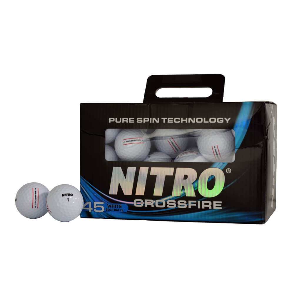 Nitro Crossfire Golf Ball - White 45 Pack