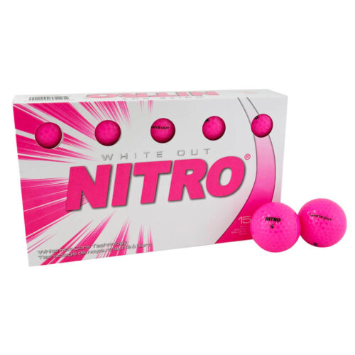 Nitro White Out Golf Ball - Pink