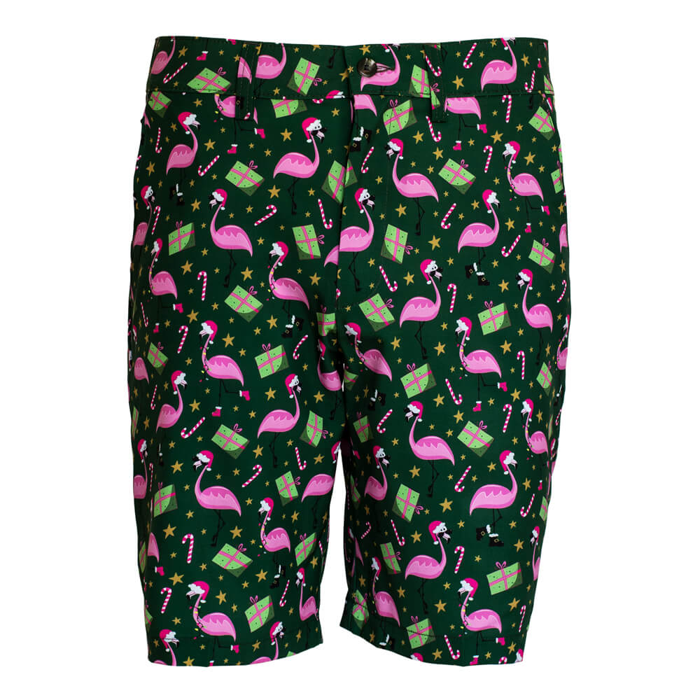 Cross Creek X-Mas Flamingo Bermuda - Green