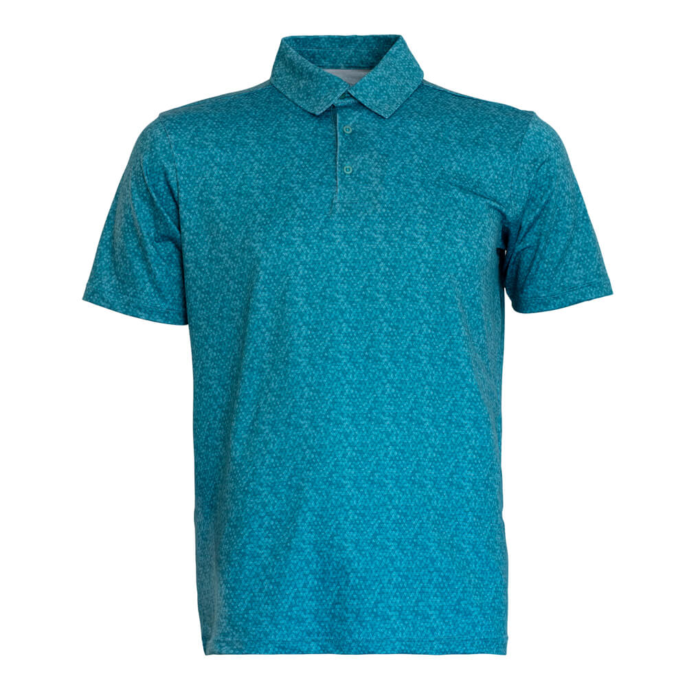 Cross Creek Performance Pixel Shirt - Aqua/Teal