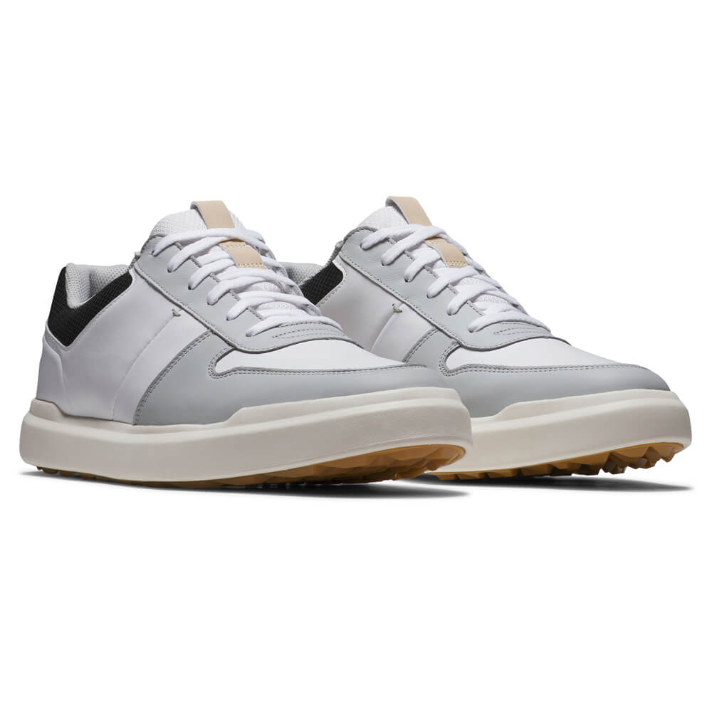 FootJoy Contour Casual Golf Shoes - White/Grey/Black 54380 - Image 5