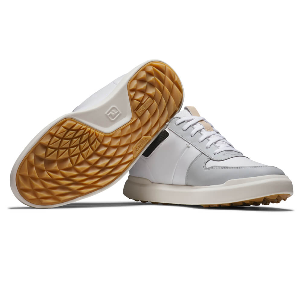 FootJoy Contour Casual Golf Shoes - White/Grey/Black 54380 - Image 6