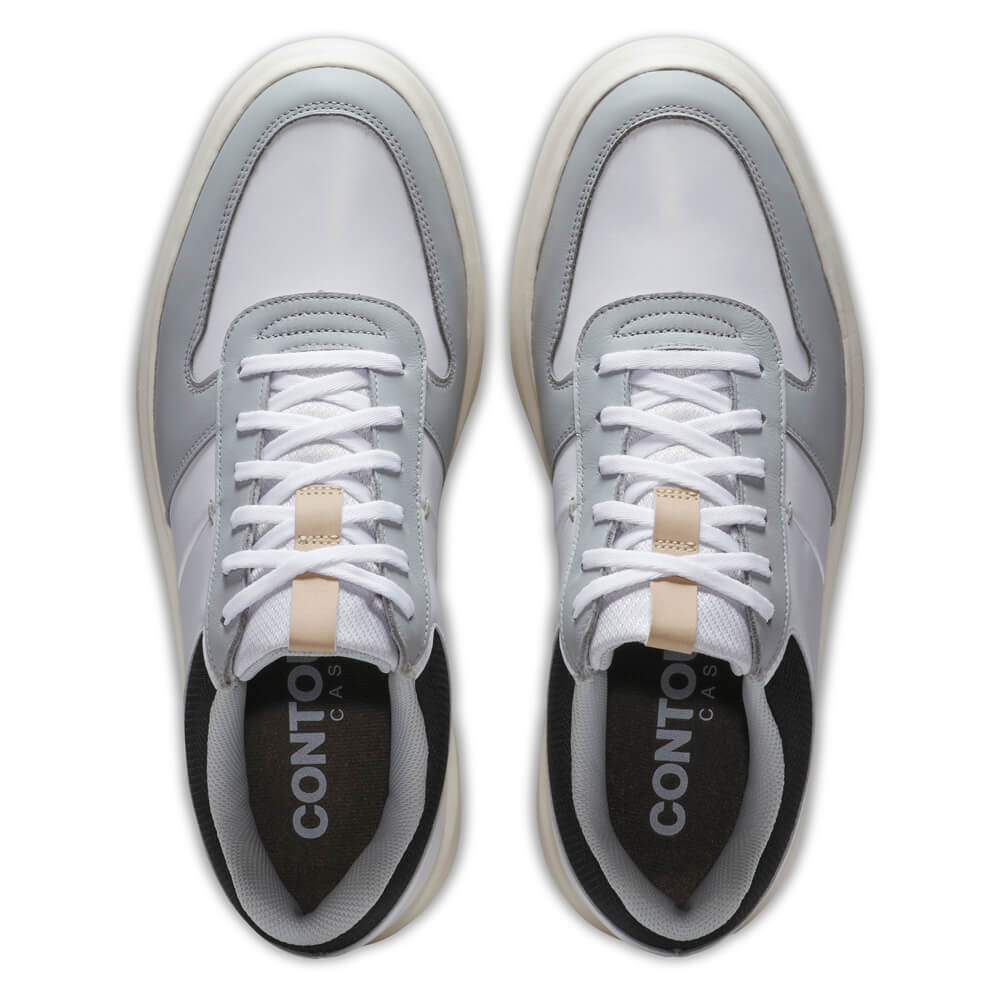 FootJoy Contour Casual Golf Shoes - White/Grey/Black 54380 - Image 7