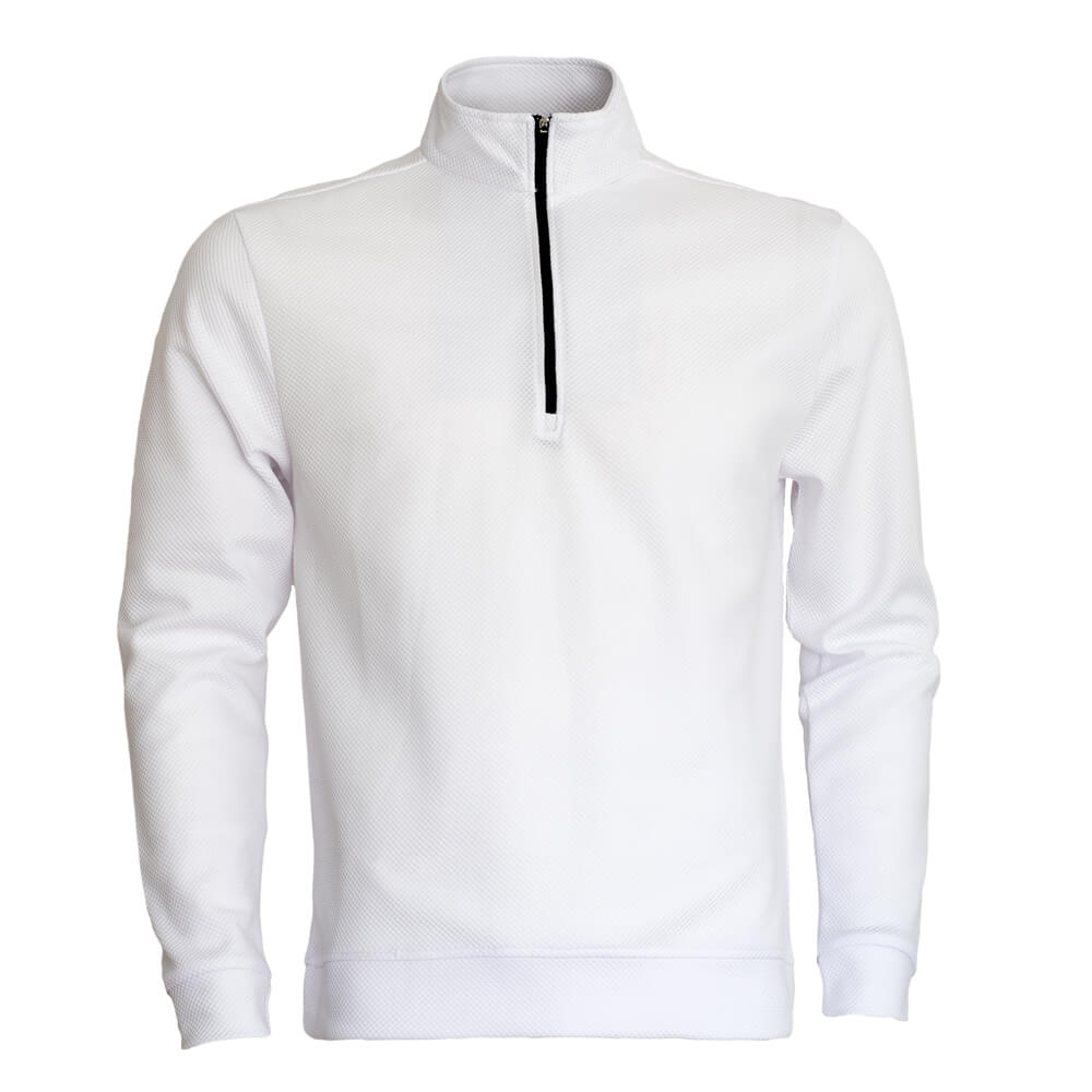 Cross Creek 1/4 Zip Solid Bullet Windbreaker - White