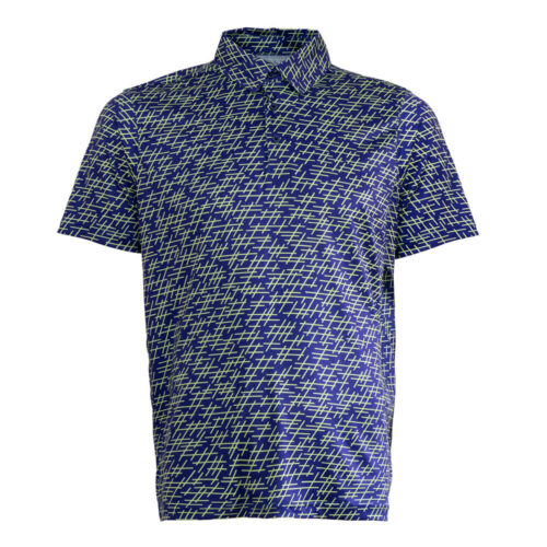 Cross Creek Performance Hashtag Shirt - Navy/Lime