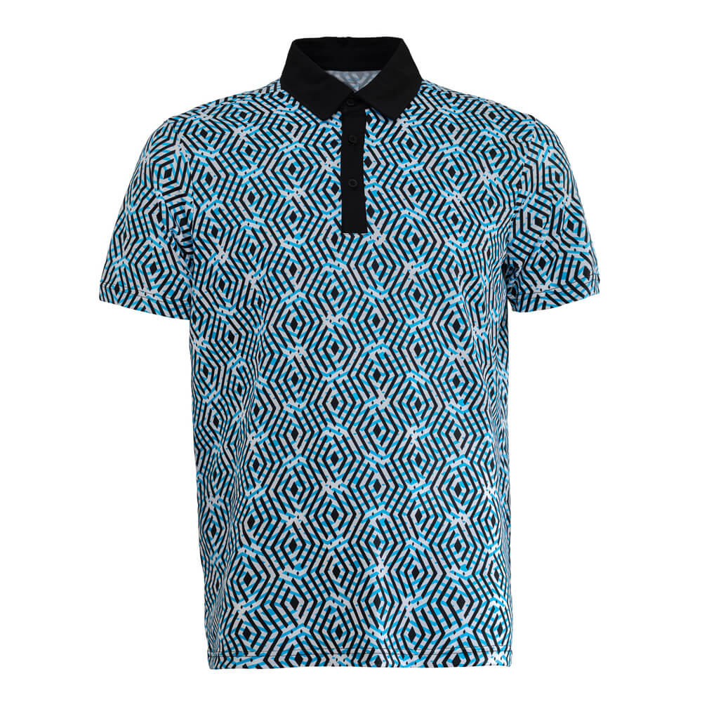 Cross Creek Performance Rhythmic Shirt - White/Black/Blue