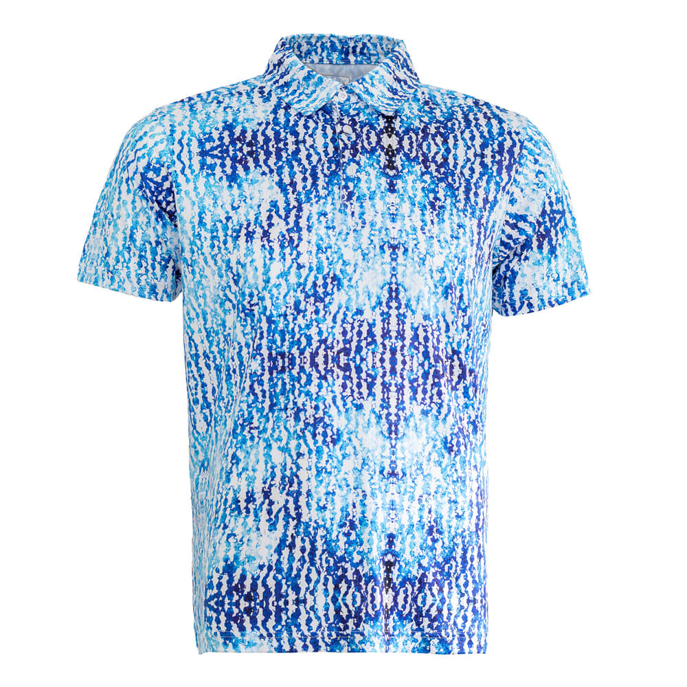 Cross Creek Performance Tie Dye Shirt - White/Blue/Navy