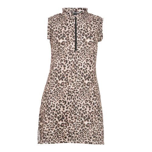 Cross Creek Leopard Ladies Dress - Black/Nature