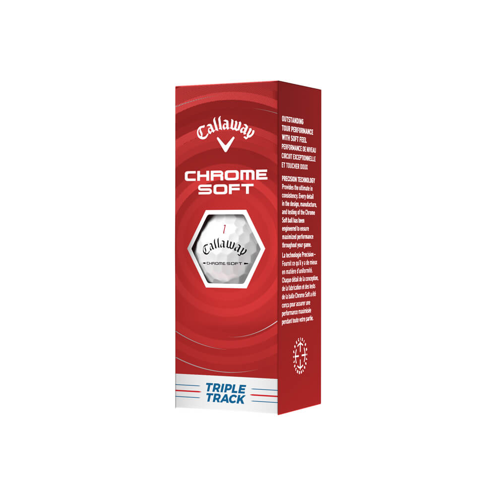 Callaway Chrome Soft Triple Track Golf Ball - White (2026) - Image 4