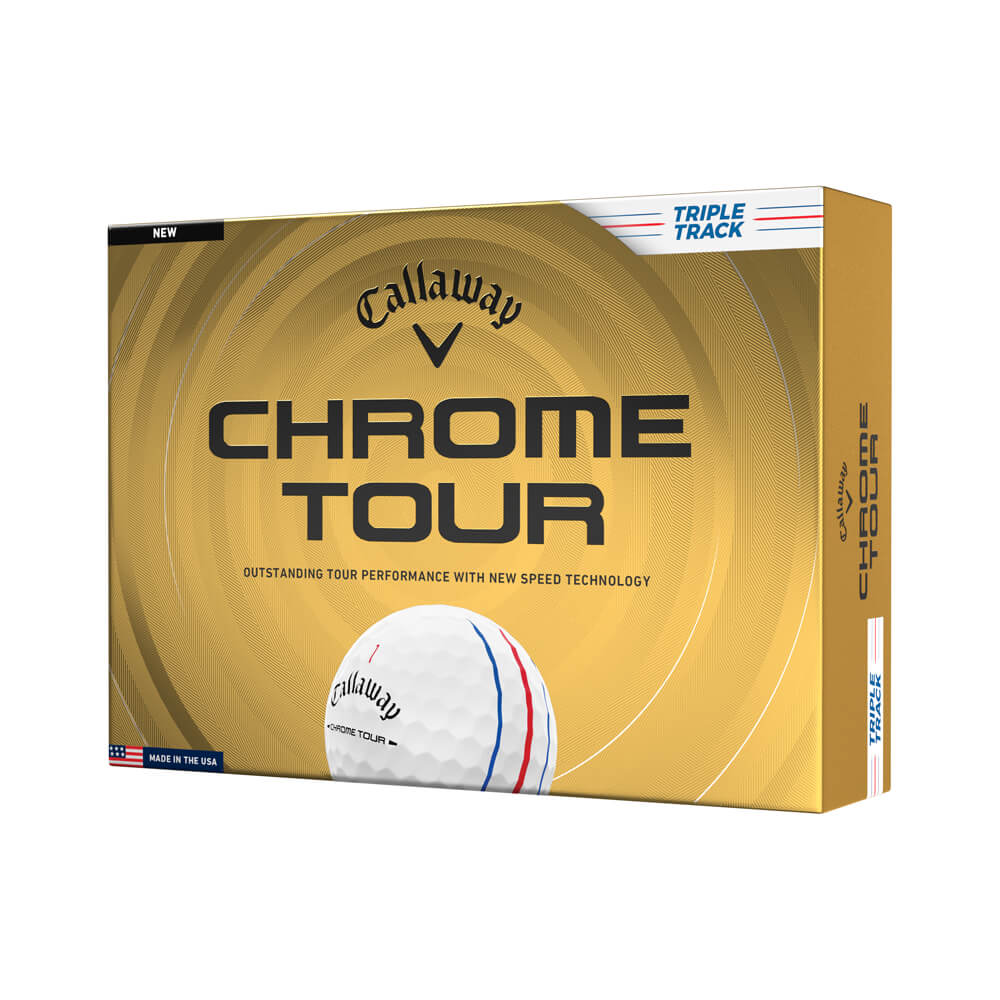 Callaway Chrome Tour Triple Track Golf Ball - White (2026)