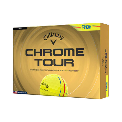 Callaway Chrome Tour Triple Track Golf Ball - Yellow (2026)