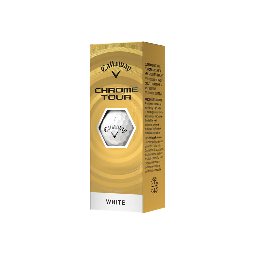 Callaway Chrome Tour Golf Ball - White (2026) - Image 4