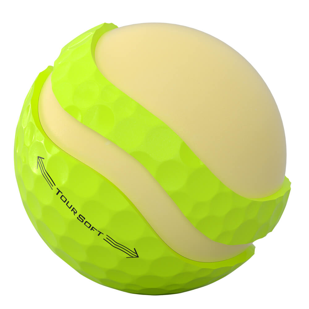 Titleist Tour Soft Golf Ball - Yellow (2026) - Image 5