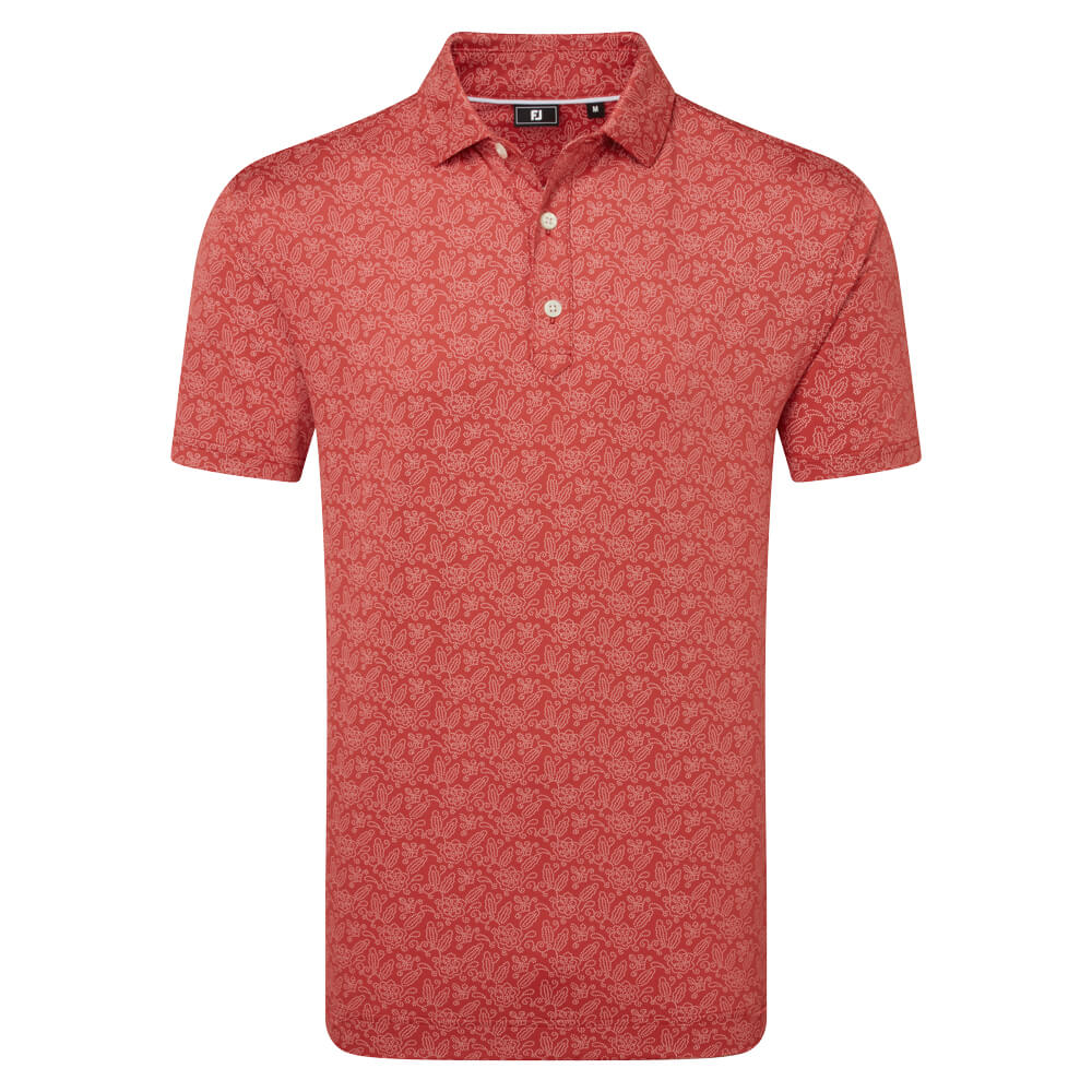 FootJoy Wingtip Floral Shirt - Red 39264