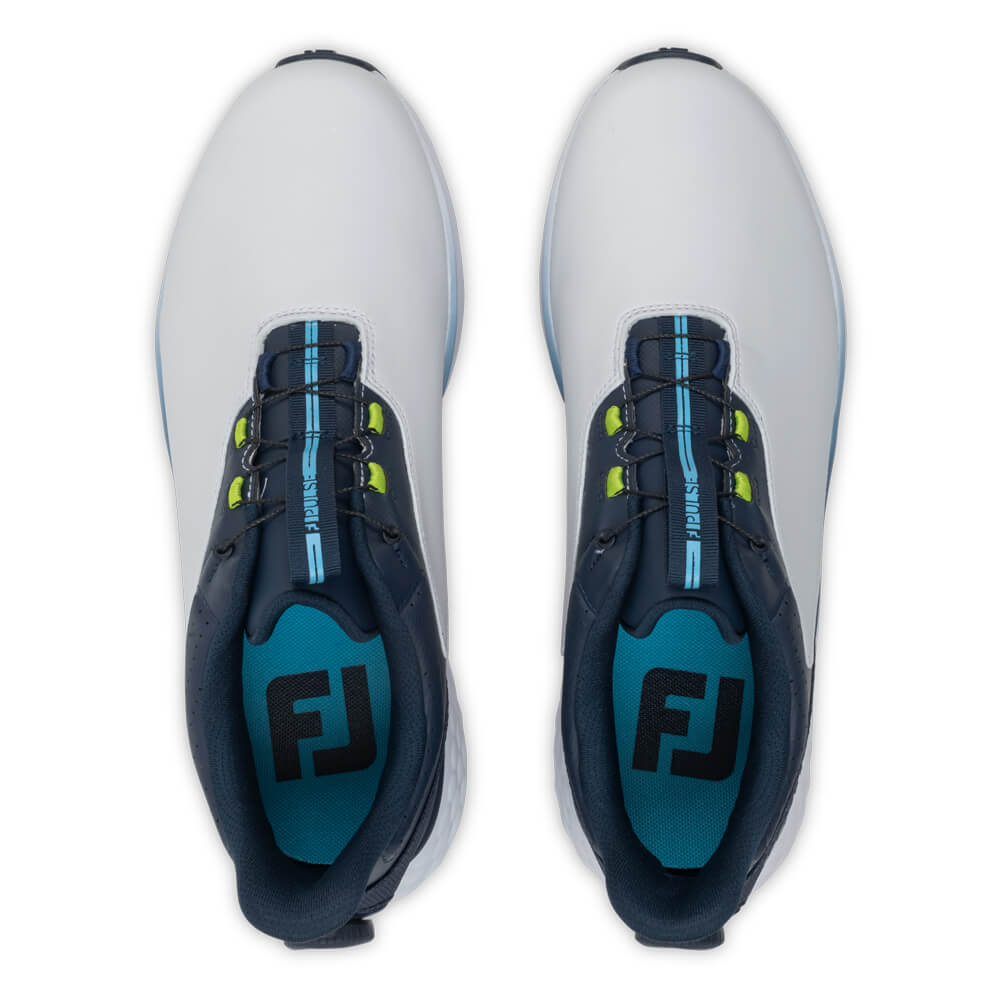 FootJoy Pulse BOA Golf Shoes - White/Navy 54718 - Image 6