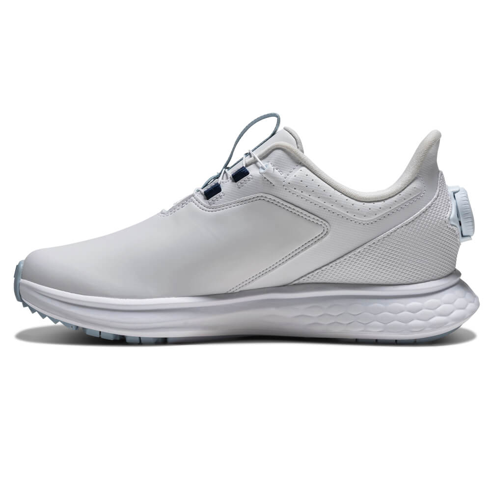 FootJoy Pulse BOA Ladies Shoes - White/Blue 93850 - Image 2