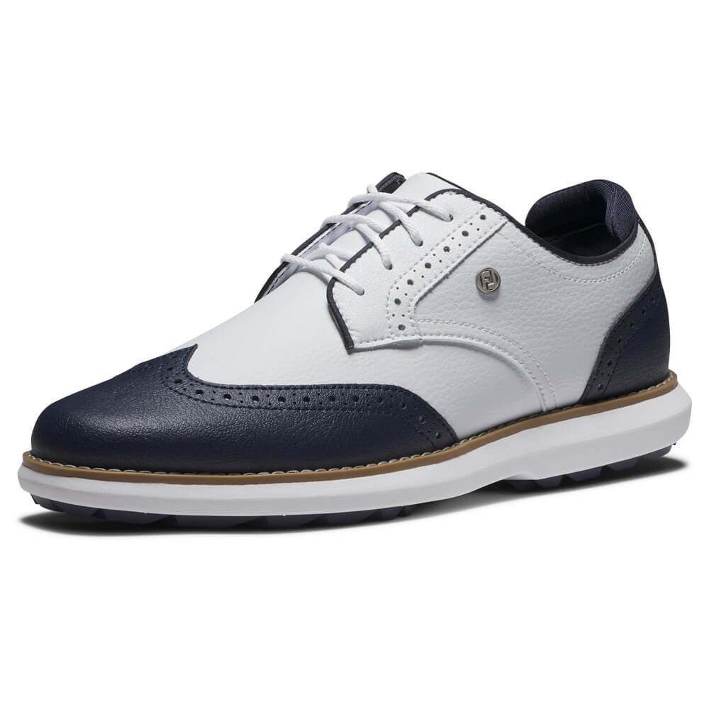 FootJoy Tradition Ladies Shoes - White/Navy 97936 - Image 3