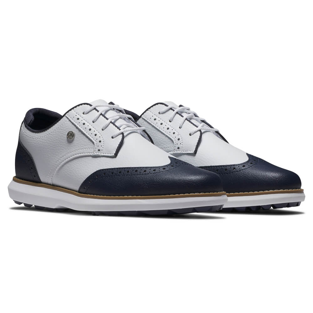 FootJoy Tradition Ladies Shoes - White/Navy 97936 - Image 5