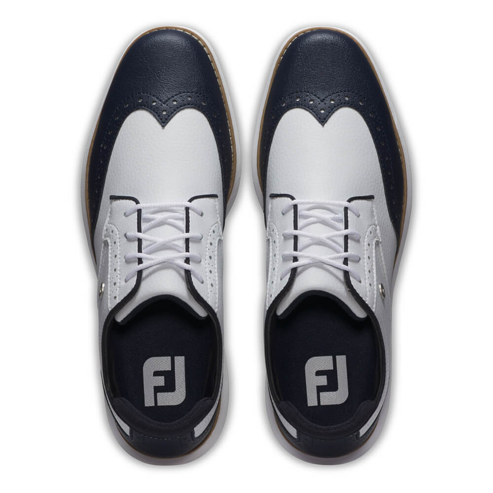 FootJoy Tradition Ladies Shoes - White/Navy 97936 - Image 6