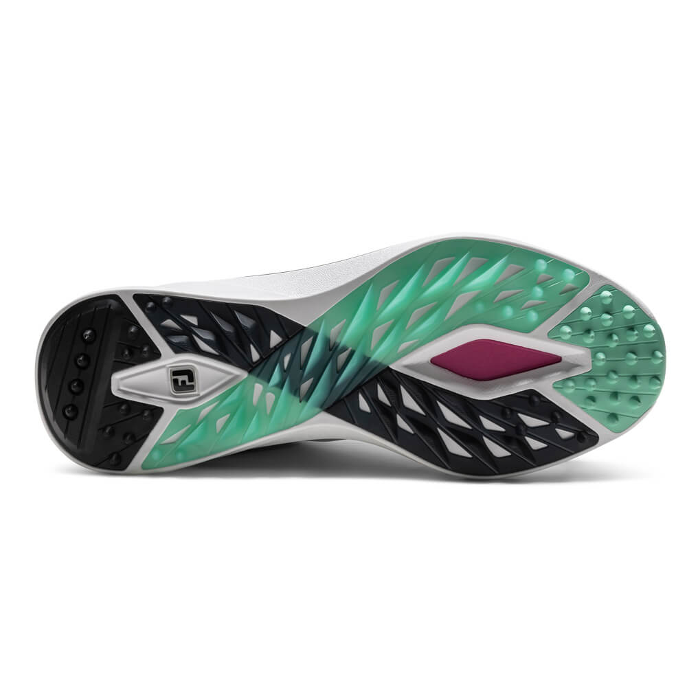 FootJoy PRO SL Golf Shoes - White/Black/Teal 56950 - Image 4