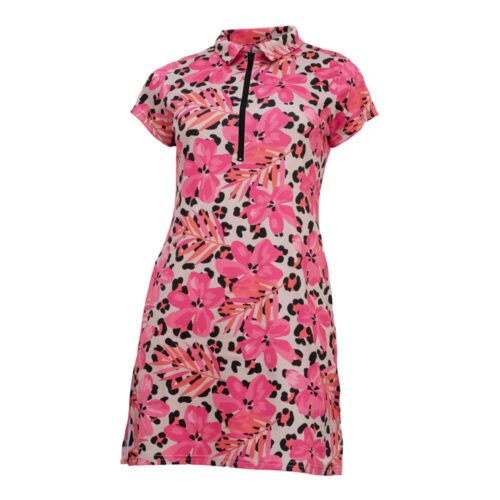 Cross Creek Leopard Ladies Dress - Pink