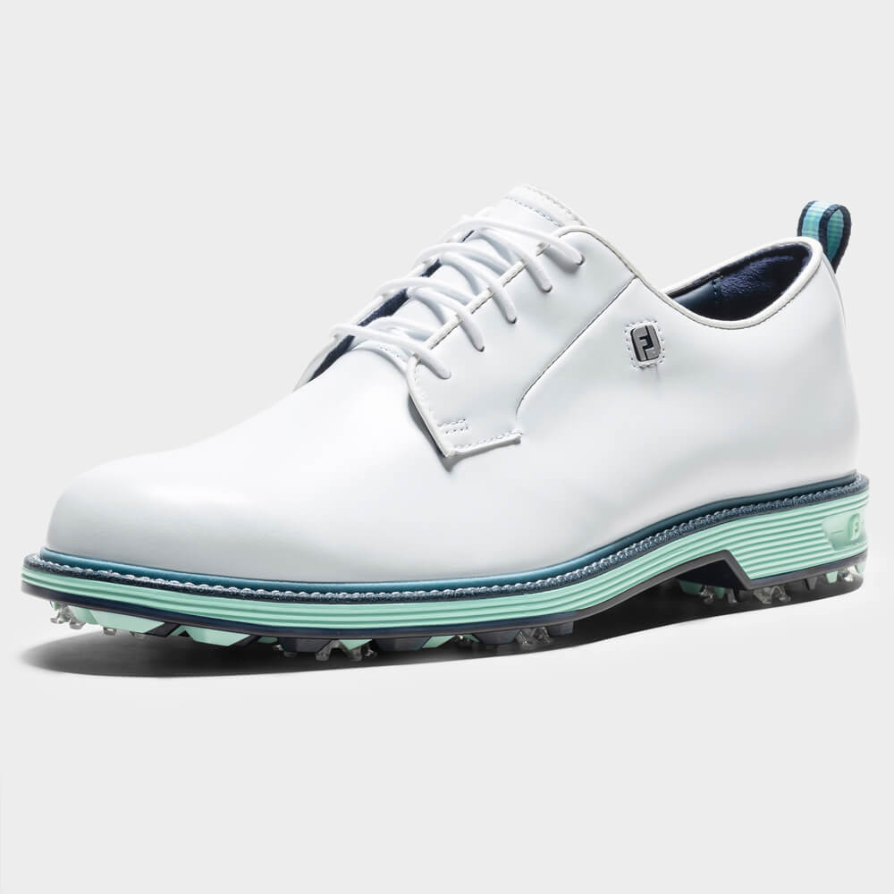 FootJoy Premiere Field Golf Shoes - White/Mint/Blue 54557 - Image 3