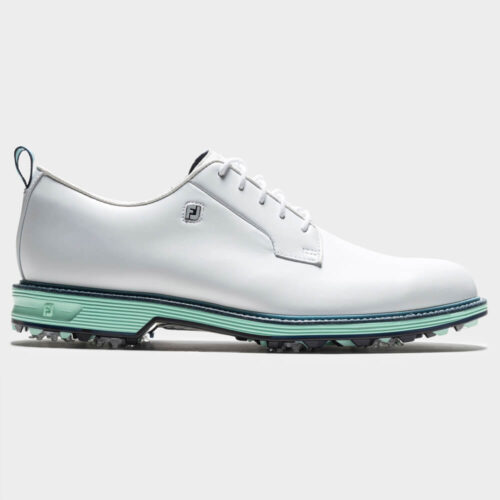 FootJoy Premiere Field Golf Shoes - White/Mint/Blue 54557