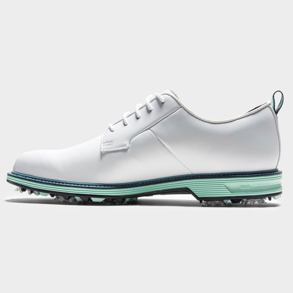 FootJoy Premiere Field Golf Shoes - White/Mint/Blue 54557 - Image 2
