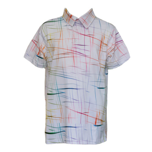Cross Creek JNR Sketch Shirt - White/Orange/Pink