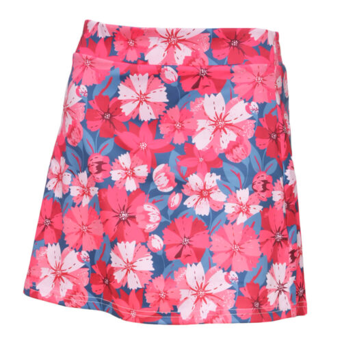 Cross Creek Ladies Pink Lilies Skort - Pink/Charcoal
