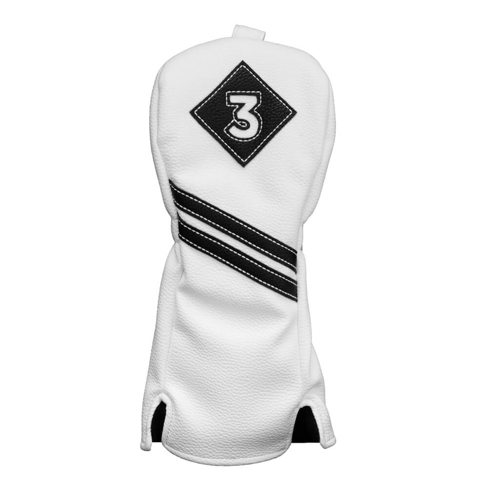 Vintage Fairway Wood Cover - White/Black