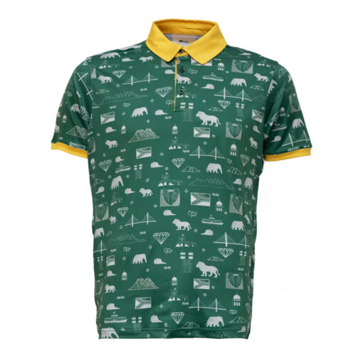 Cross Creek South Africa Shirt - Green/White/Gold