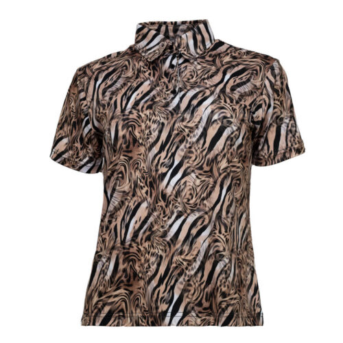 Cross Creek Animal Mix Ladies Shirt - Nature/Black
