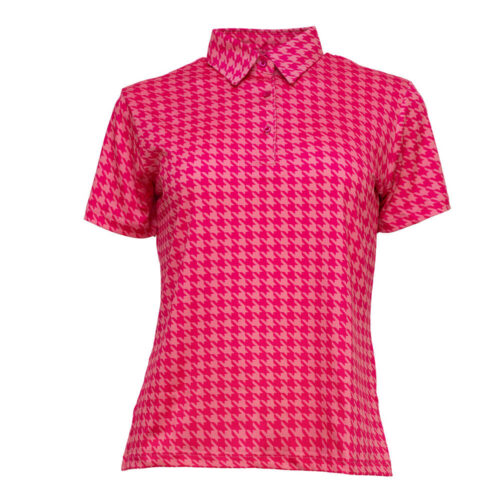 Cross Creek Houndstooth Ladies Shirt - Pink