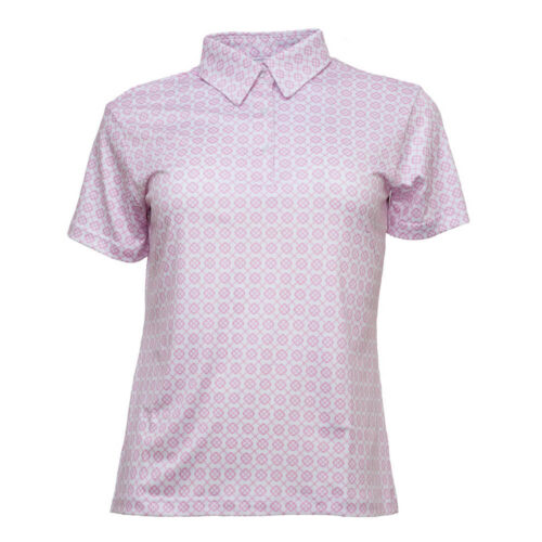 Cross Creek Flower Ladies Shirt - White/Pink